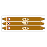 Značení potrubí, etanol,3 ks, 355 × 37 mm